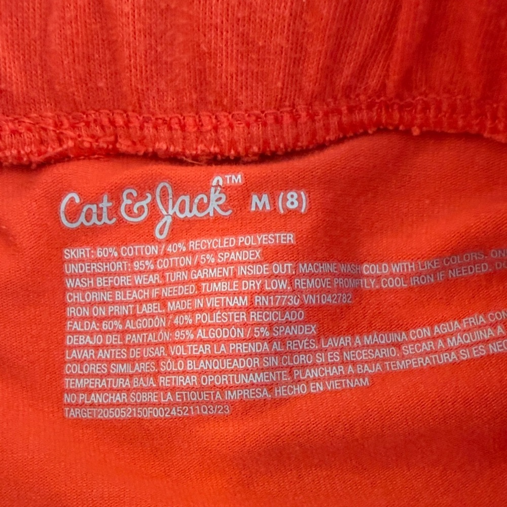 Cat & Jack Bright Orange Skort - Picture 4 of 6
